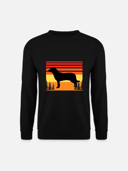 Entlebucher Sennenhund Silhouette Retro Sunset - Unisex Pullover - Schwarz