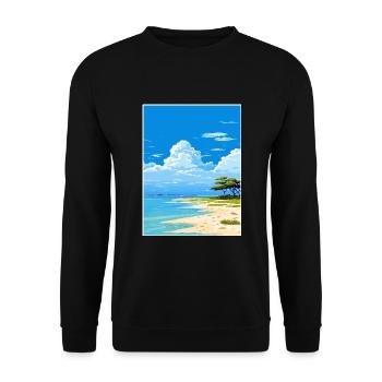 Lady Elliot Island Australien Deko Reiseposter - Unisex Pullover - Schwarz - Vorne - Alina (178cm) & Michal (187cm)