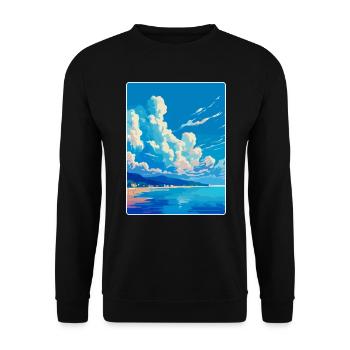 Côte D Azur Frankreich Côte d'Azur Frankreich Poster - Unisex Pullover - Schwarz - Vorne - Alina (178cm) & Michal (187cm)