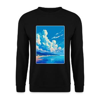 Côte D Azur Frankreich Côte d'Azur Frankreich Poster - Unisex Pullover - Schwarz - Vorne - Alina (178cm) & Michal (187cm)