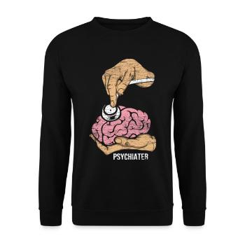 Brillanter Psychiater Gehirnexperte - Unisex Pullover - Schwarz - Vorne - Alina (178cm) & Michal (187cm)