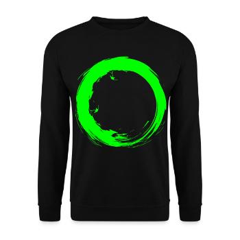 Kreis Design Vektor Neue Variante Rund Grün Neu - Unisex Pullover - Schwarz - Vorne - Alina (178cm) & Michal (187cm)