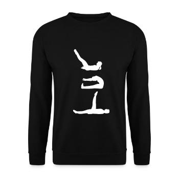 Geschmeidige Pilates Bodenmatte - Unisex Pullover - Schwarz - Vorne - Alina (178cm) & Michal (187cm)
