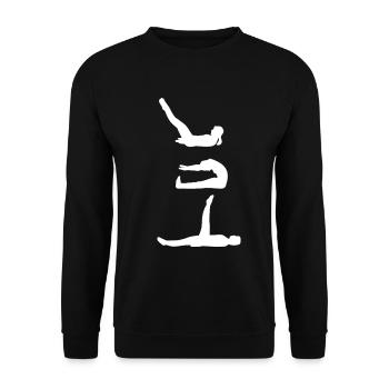Geschmeidige Pilates Bodenmatte - Unisex Pullover - Schwarz - Vorne - Alina (178cm) & Michal (187cm)