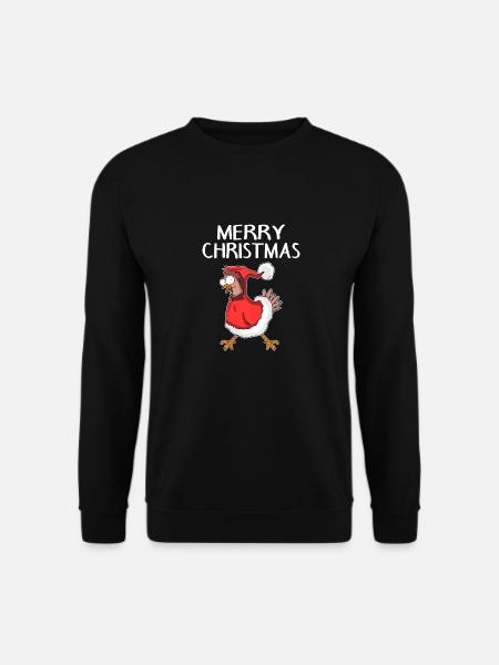 Christmas Chicken Merry Christmas - Unisex Sweatshirt - black
