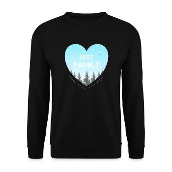 best family - Unisex Pullover - Schwarz - Vorne - Alina (178cm) & Michal (187cm)