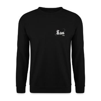 Cadeau souris - idée pour votre jolie souris - Sweat-shirt Unisexe - noir - Devant - Alina (178cm) & Michal (187cm)