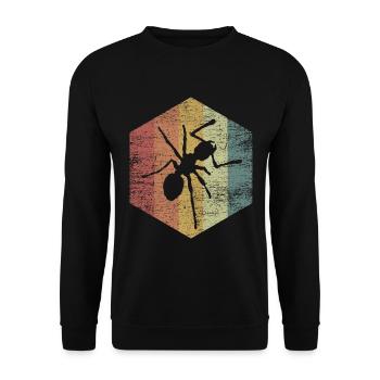 Krabbelige Waldameise Naturfreund - Unisex Pullover - Schwarz - Vorne - Alina (178cm) & Michal (187cm)