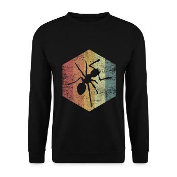 Krabbelige Waldameise Naturfreund - Unisex Pullover - Schwarz - Vorne - Alina (178cm) & Michal (187cm)