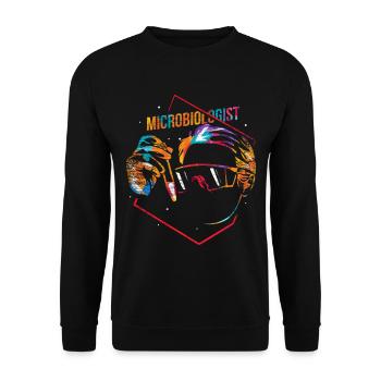 Akribischer Mikrobiologe Bakterienkultur - Unisex Pullover - Schwarz - Vorne - Alina (178cm) & Michal (187cm)