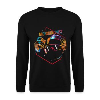 Akribischer Mikrobiologe Bakterienkultur - Unisex Pullover - Schwarz - Vorne - Alina (178cm) & Michal (187cm)