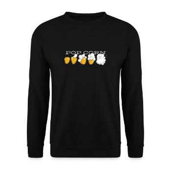Évolution du pop-corn - Sweat-shirt Unisexe - noir - Devant - Alina (178cm) & Michal (187cm)
