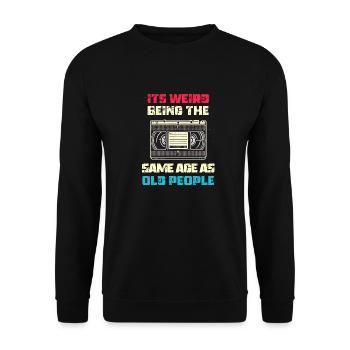 Jahrgang | Klassisch | Klassisch | Alt - Unisex Pullover - Schwarz - Vorne - Alina (178cm) & Michal (187cm)