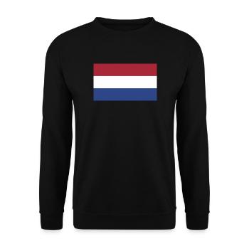 Flagge Niederlande Blau Weiß Rot - Unisex Pullover - Schwarz - Vorne - Alina (178cm) & Michal (187cm)