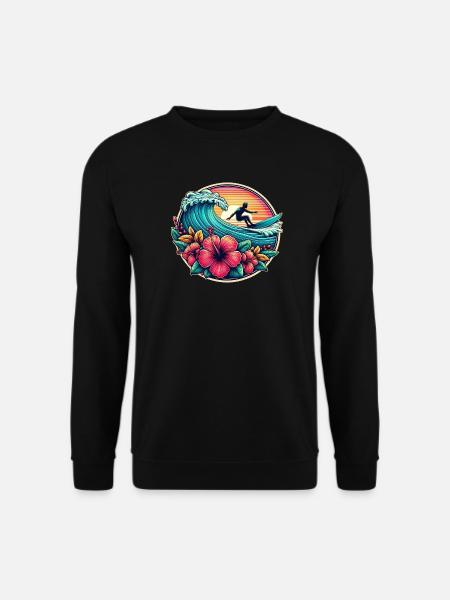 Surfer Logo 2 - Unisex Pullover - Schwarz