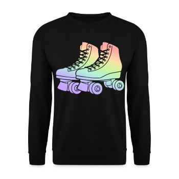 Rollschuhe Roller Skates Kinder Mädchen Rollschuh - Unisex Pullover - Schwarz - Vorne - Alina (178cm) & Michal (187cm)