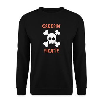 Creepin Pirate - Unisex Pullover - Schwarz - Vorne - Alina (178cm) & Michal (187cm)
