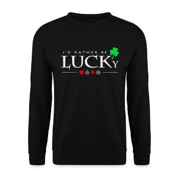 poker - Unisex Sweatshirt - black - Front - Alina (178cm) & Michal (187cm)