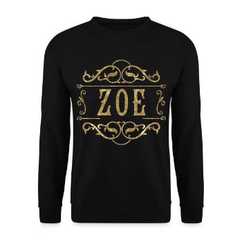 Zoe gold - Unisex Pullover - Schwarz - Vorne - Alina (178cm) & Michal (187cm)