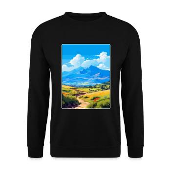 Mount Ida Greece Vintage Travel Poster Souvenir - Unisex Sweatshirt - black - Front - Alina (178cm) & Michal (187cm)