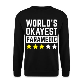 Welt Okayest Sanitäter - Unisex Pullover - Schwarz - Vorne - Alina (178cm) & Michal (187cm)