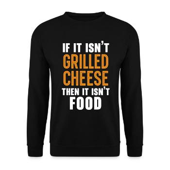 Wenn es nicht gegrillter Käse ist, ist es kein Ess - Unisex Pullover - Schwarz - Vorne - Alina (178cm) & Michal (187cm)