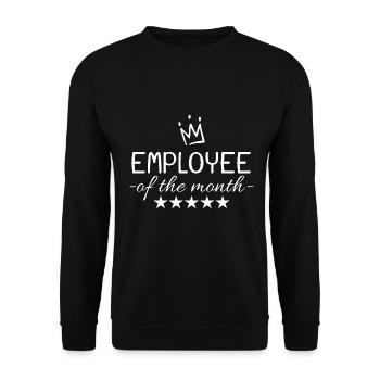 Mitarbeiter des Monats - Unisex Pullover - Schwarz - Vorne - Alina (178cm) & Michal (187cm)