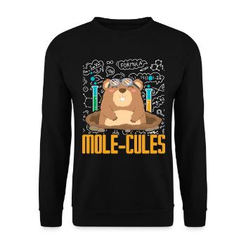 Maulwürfe Maulwurfliebhaber Maulwurfsflüsterer Wis - Unisex Pullover - Schwarz - Vorne - Alina (178cm) & Michal (187cm)