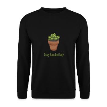 Sukkulente Pflanzen - Unisex Pullover - Schwarz - Vorne - Alina (178cm) & Michal (187cm)