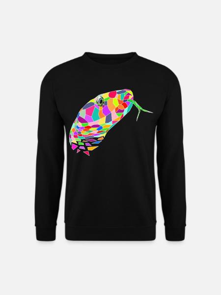 Schlange farbig - Unisex Pullover - Schwarz