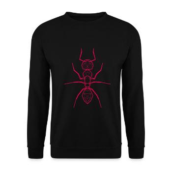 Schillernde Ameise Ameisenkolonie - Unisex Pullover - Schwarz - Vorne - Alina (178cm) & Michal (187cm)
