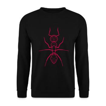 Schillernde Ameise Ameisenkolonie - Unisex Pullover - Schwarz - Vorne - Alina (178cm) & Michal (187cm)