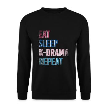 K Drama K-Drama Geschenk - Unisex Pullover - Schwarz - Vorne - Alina (178cm) & Michal (187cm)