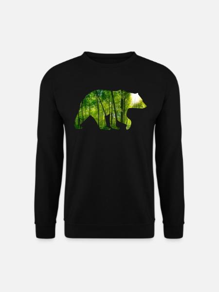 Brummiger Waldbär Wanderfreund - Unisex Pullover - Schwarz