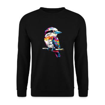 Kookaburra Jägerliest Lachender Hans Süßer Vogel - Unisex Pullover - Schwarz - Vorne - Alina (178cm) & Michal (187cm)