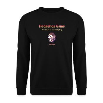 Hedgehog Game – Don't look at the hedgehog - Unisex Pullover - Schwarz - Vorne - Alina (178cm) & Michal (187cm)