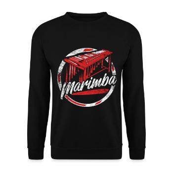 Taktfeste Marimba Orchesterprobe - Unisex Pullover - Schwarz - Vorne - Alina (178cm) & Michal (187cm)