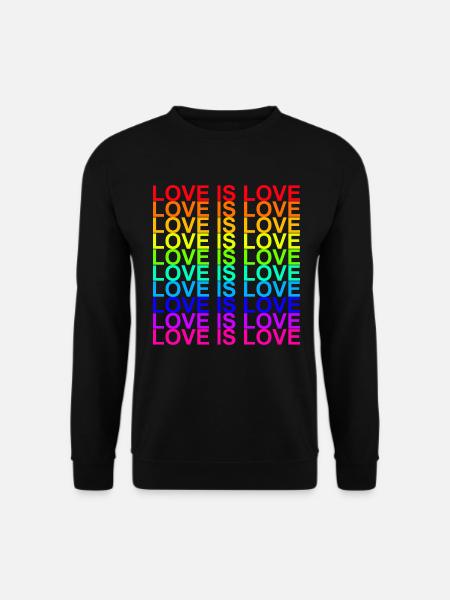 LOVE IS LOVE - Unisex Pullover - Schwarz