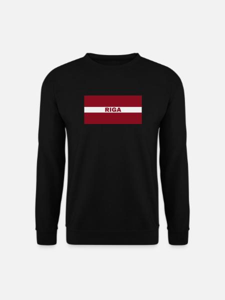 Riga en drapeau letton - Sweat-shirt Unisexe - noir