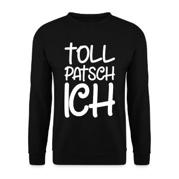 Tollpatsch Ich tollpatschig lustig tollpatschich - Unisex Pullover - Schwarz - Vorne - Alina (178cm) & Michal (187cm)