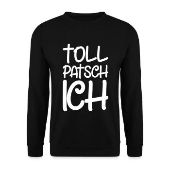 Tollpatsch Ich tollpatschig lustig tollpatschich - Unisex Pullover - Schwarz - Vorne - Alina (178cm) & Michal (187cm)