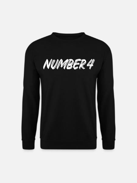 Number 4 - vier - vierter - vierte - 4 - Nummer 4 - Unisex Pullover - Schwarz