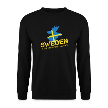 Sweden Sverige Schwede - Unisex Pullover - Schwarz - Vorne - Alina (178cm) & Michal (187cm)