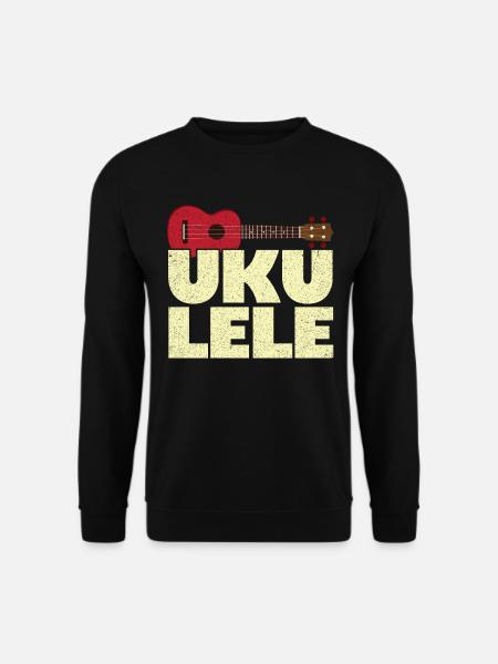 Ukulele Musik Musikinstrument - Unisex Pullover - Schwarz