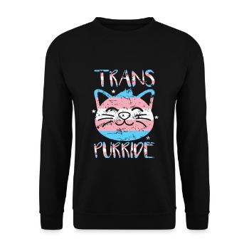 Transgender Geschenk - Unisex Pullover - Schwarz - Vorne - Alina (178cm) & Michal (187cm)