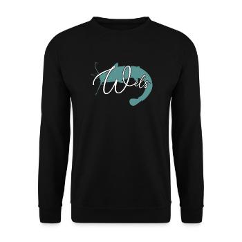Wels Waller angeln Sportfischen Flussmonster - Unisex Pullover - Schwarz - Vorne - Alina (178cm) & Michal (187cm)