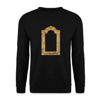 Goldener Bilderrahmen - Unisex Pullover - Schwarz - Vorne - Alina (178cm) & Michal (187cm)