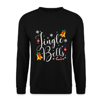 Jingle Bells - Unisex Pullover - Schwarz - Vorne - Alina (178cm) & Michal (187cm)