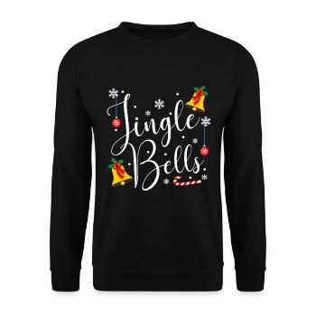 Jingle Bells - Unisex Pullover - Schwarz - Vorne - Alina (178cm) & Michal (187cm)