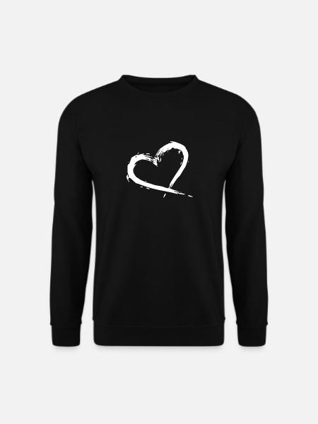 herz - Unisex Pullover - Schwarz